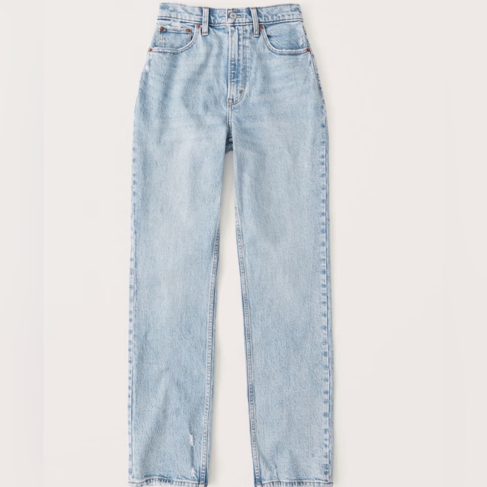 Abercrombie & Fitch Curve Love Ultra High Rise 90s Straight Jean